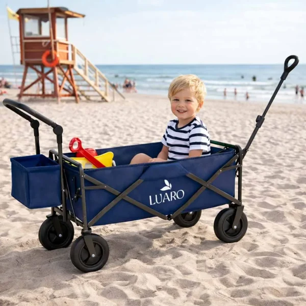 wozek transportowy luaro plazowy skadany z daszkiem i siatka 3709c3d15f99497f9aed7a5d334af848