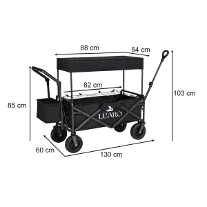wozek transportowy luaro plazowy skadany z daszkiem i siatka 67bf6cbe8e0a4035bafb6c60e94ce3c2