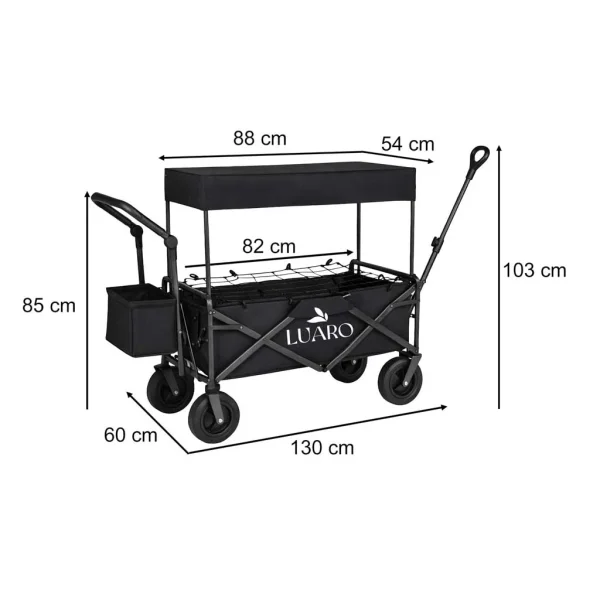 wozek transportowy luaro plazowy skadany z daszkiem i siatka 67bf6cbe8e0a4035bafb6c60e94ce3c2