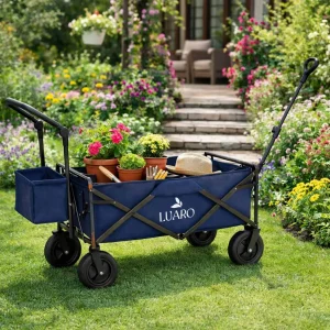 wozek transportowy luaro plazowy skadany z daszkiem i siatka 74071e6db096439abcaf21a0ea0503a5